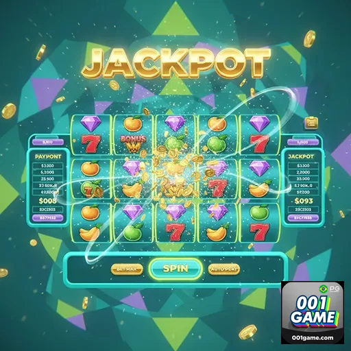 Imagem destacando bônus de boas-vindas em slots na 001game Brasil